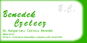 benedek czelecz business card